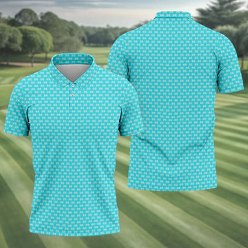 Funny Golf Balls Adult Humor Turquoise Blue Golf Tops For Men, Polo Shirts For Men