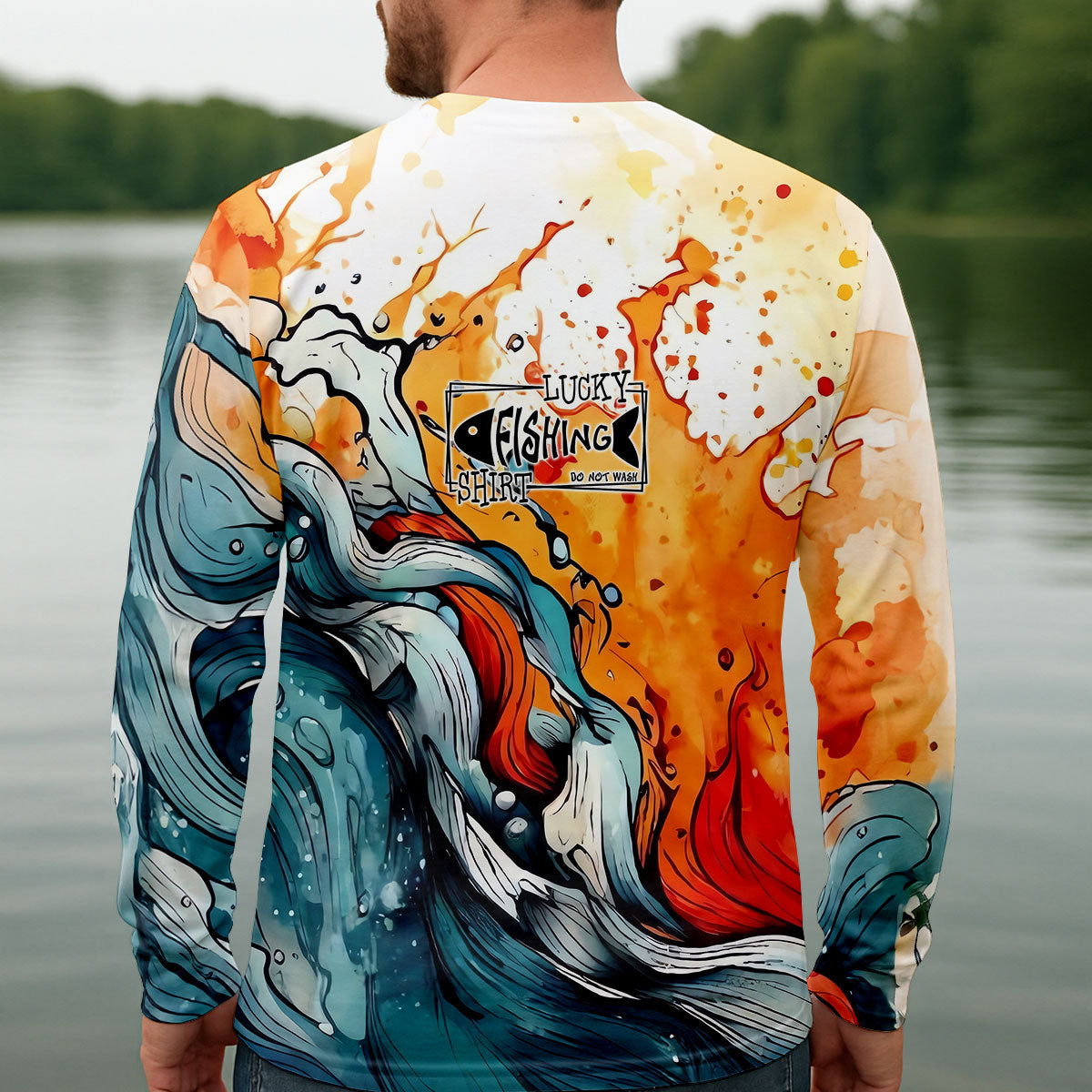 Lucky Fishing Shirt Do Not Wash Great Wave Art Fishing UPF Shirts, Funny Fishing Shirt, Fishing Shirts For Men