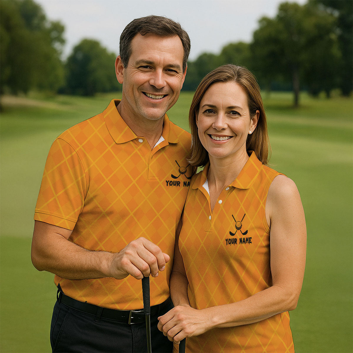 Your Name Golf Friends Horror Character Polo Shirt, Polo Shirts For Men, Halloween Shirt