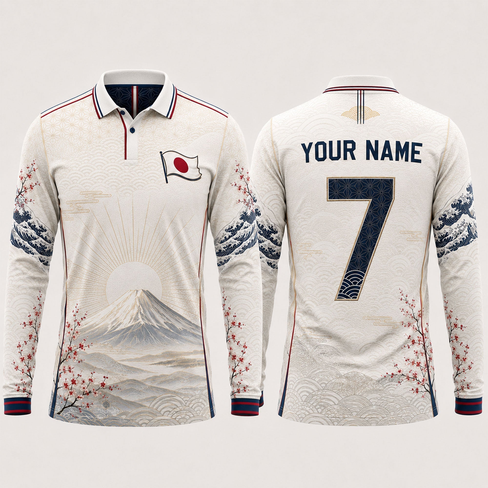 Japanesse Symbol Fooball Shirt, Japan Team V-Neck For Men Football Lover, Soccer Fan Football Gifts