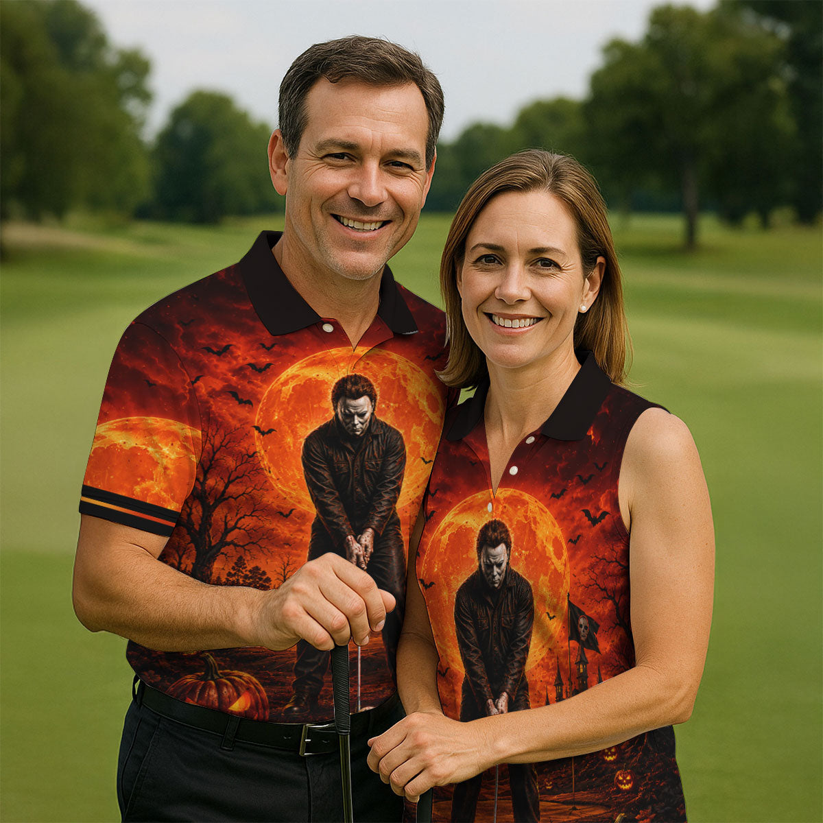 You Can't Kill The Bogeyman Halloween Golf Polo Shirt, Golf Shirts For Men, Mens Golf Polo