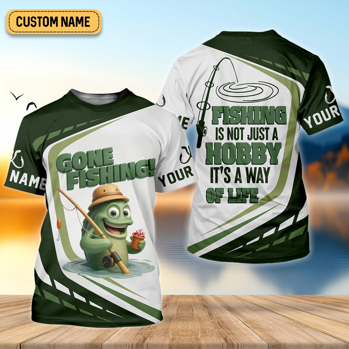 Gone Fishing, Fishing Is Not Just A Hobby, It's A Way Of Life SPF Shirts, Fishing Shirts For Men, Fisherman Gift
