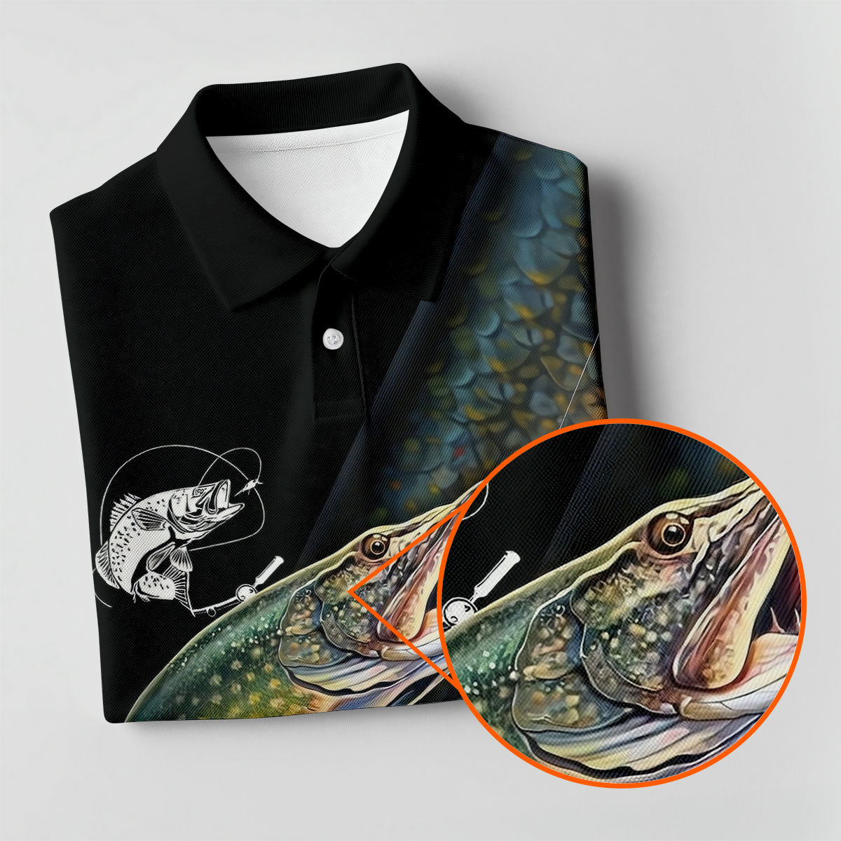 Northern Pike Fishing Gold Brown Scale Pattern Fishing UPF Shirts, Women Fishing Shirt