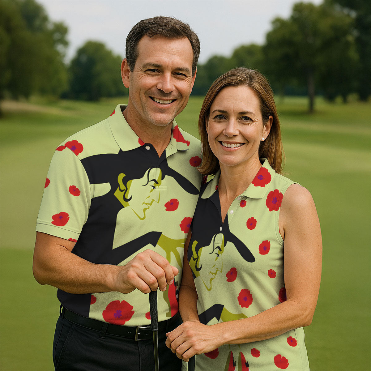 Green Horror Character Golf Polo Shirt, Halloween Golf Shirt, Mens Halloween Shirt