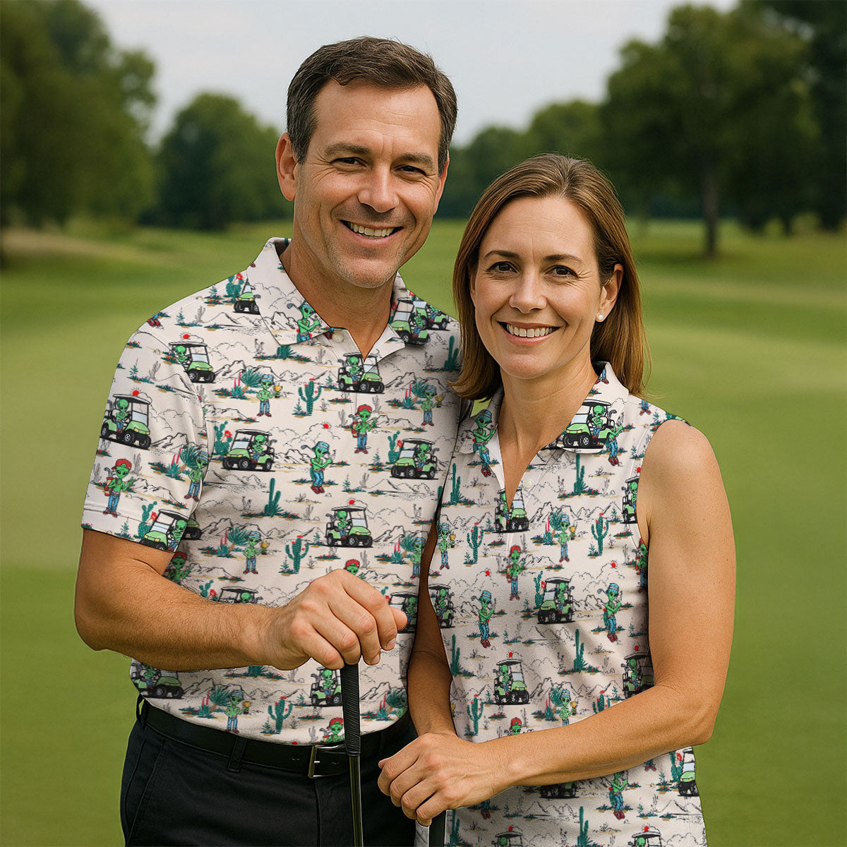 Blue Red Paisley Pattern Golf Polo Shirt, Women's Golf Polo, Golf Shirts For Women (Copy)