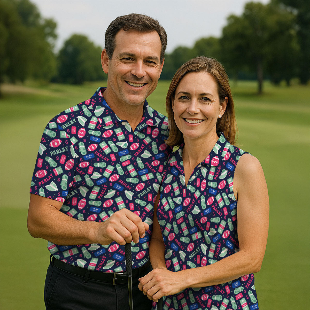 Funny Sports Betting Parlay Hawaiian Golf Shirt, Mens Golf Polo, Printed Golf Shirts
