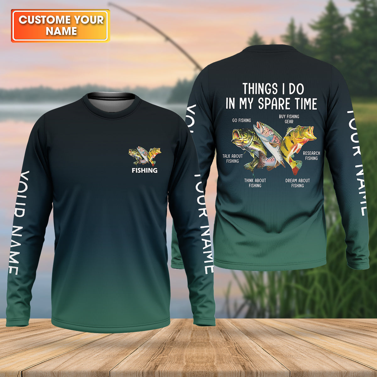 Things I Do In My Spare Time Funny Fishing Shirt, Fishing UPF Shirts, Fishing Shirts For Men