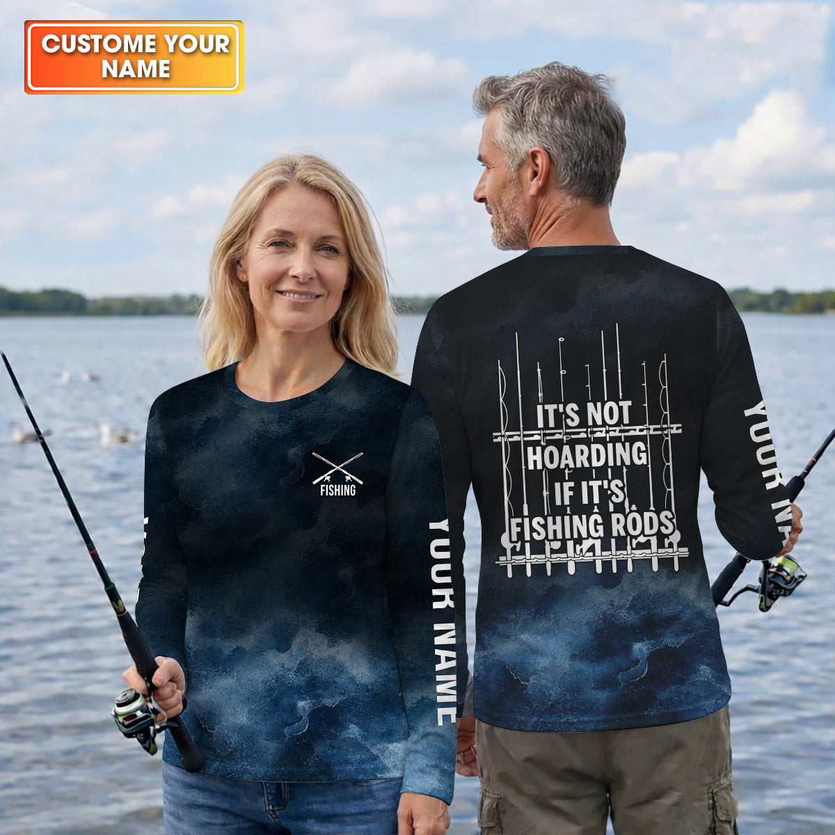 It's Not Hoarding If It's Fishing Rods Funny Fishing Shirt, Fishing UPF Shirts, Women Fishing Shirt