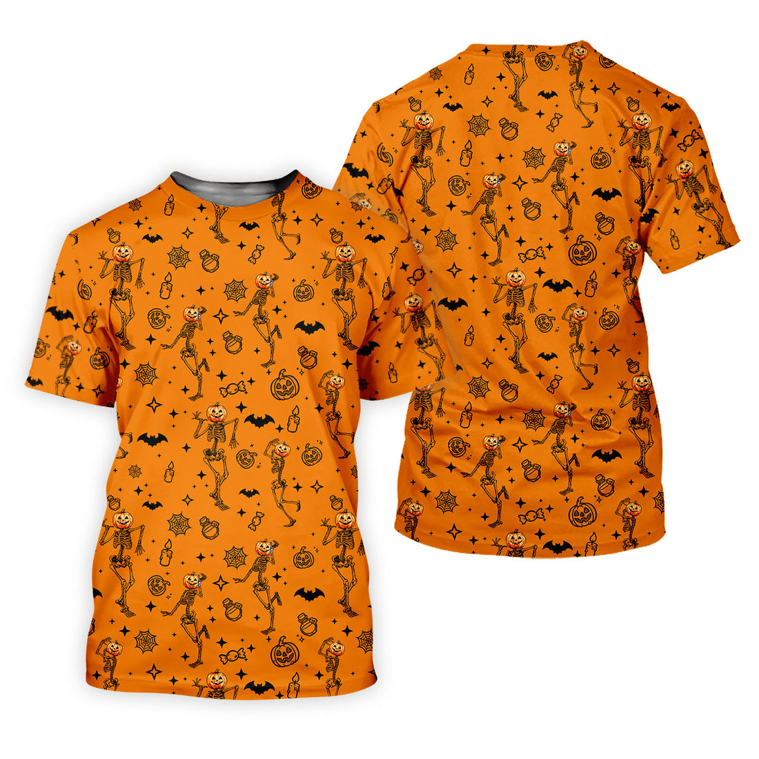 Skeleton Orange Golf Shirt, Halloween Golf Shirt, Fun Golf Polos, Sleeveless Womens Golf Shirts, Ladies Golf Shirts