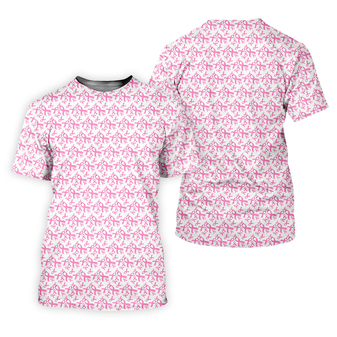 Pink Ribbon Breast Cancer Men Golf Shirt, Breast Cancer Awareness Shirt, Golf Gifts For Men