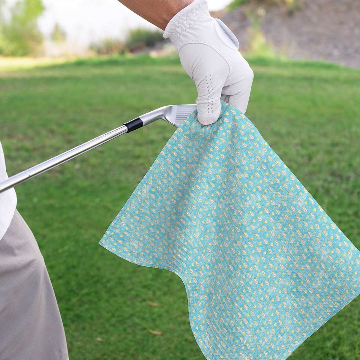 Golf & Margarita Pattern Golf Towels, Margarita Cocktail Golf Towel, Crazy Golf Gift For Golfer