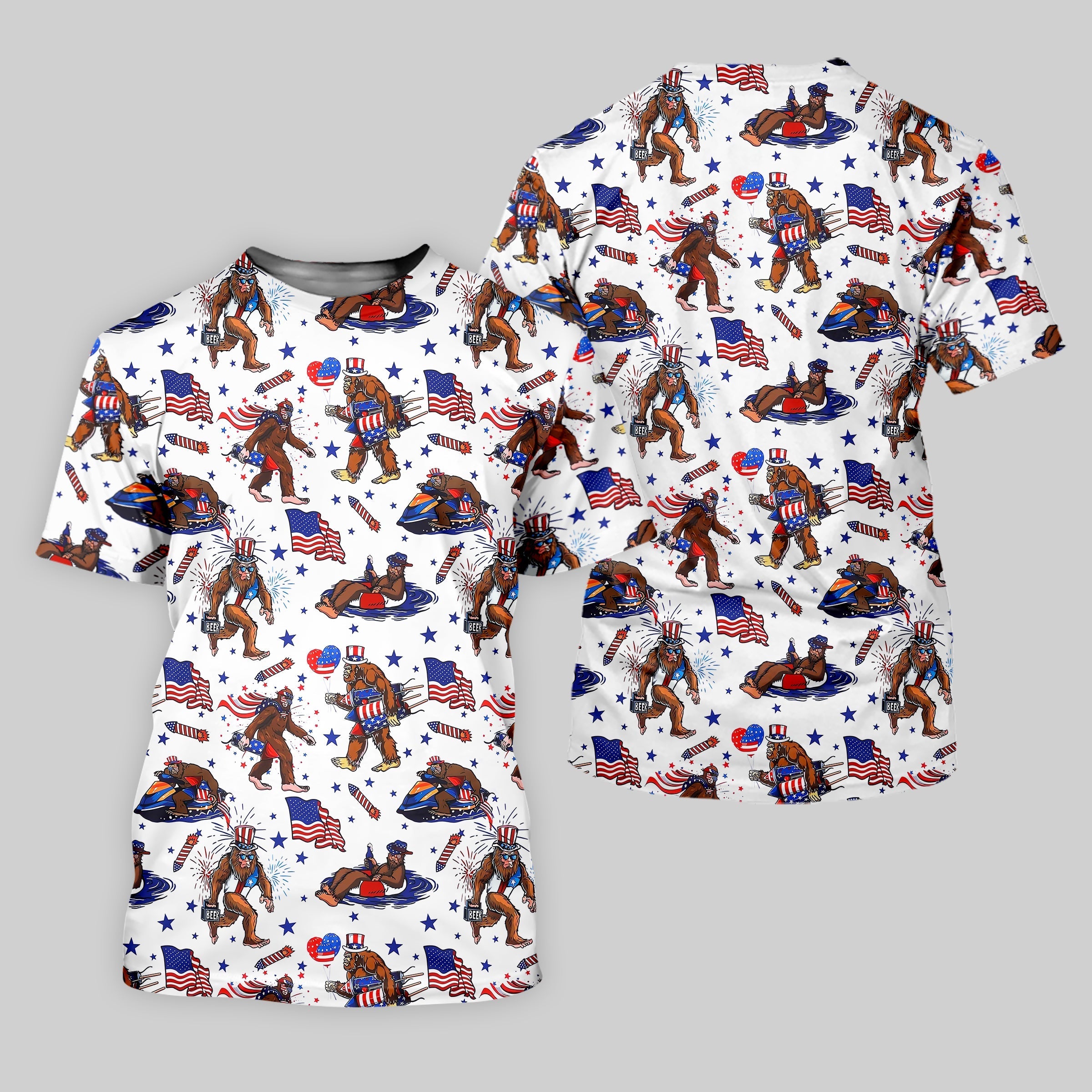 Bigfoot Sasquatch Funny Golf Polo ShirtAmerica 250 Anniversary Golf Shirt, 4th Of July Polo