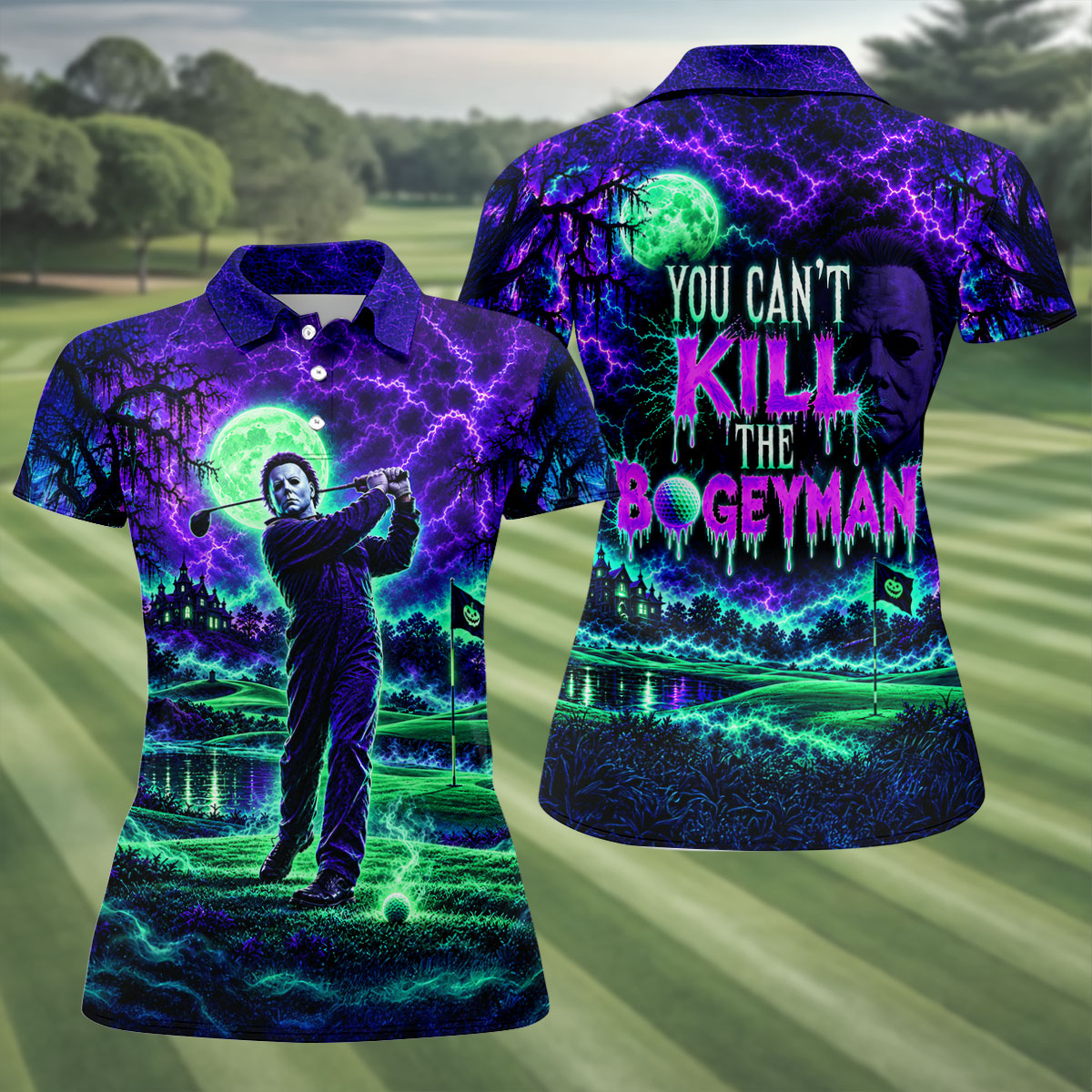 Halloween You Can't Kill The Bogeyman Horror Character Shirt, Womens Polo Shirt, Golf Wear