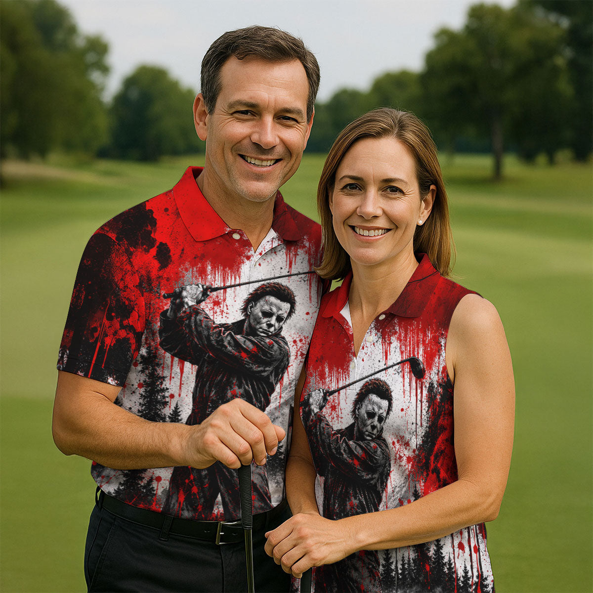 You Can't Kill Bogeyman Halloween Horror Character Polo Shirt, Golf Polo, Mens Golf Shirts