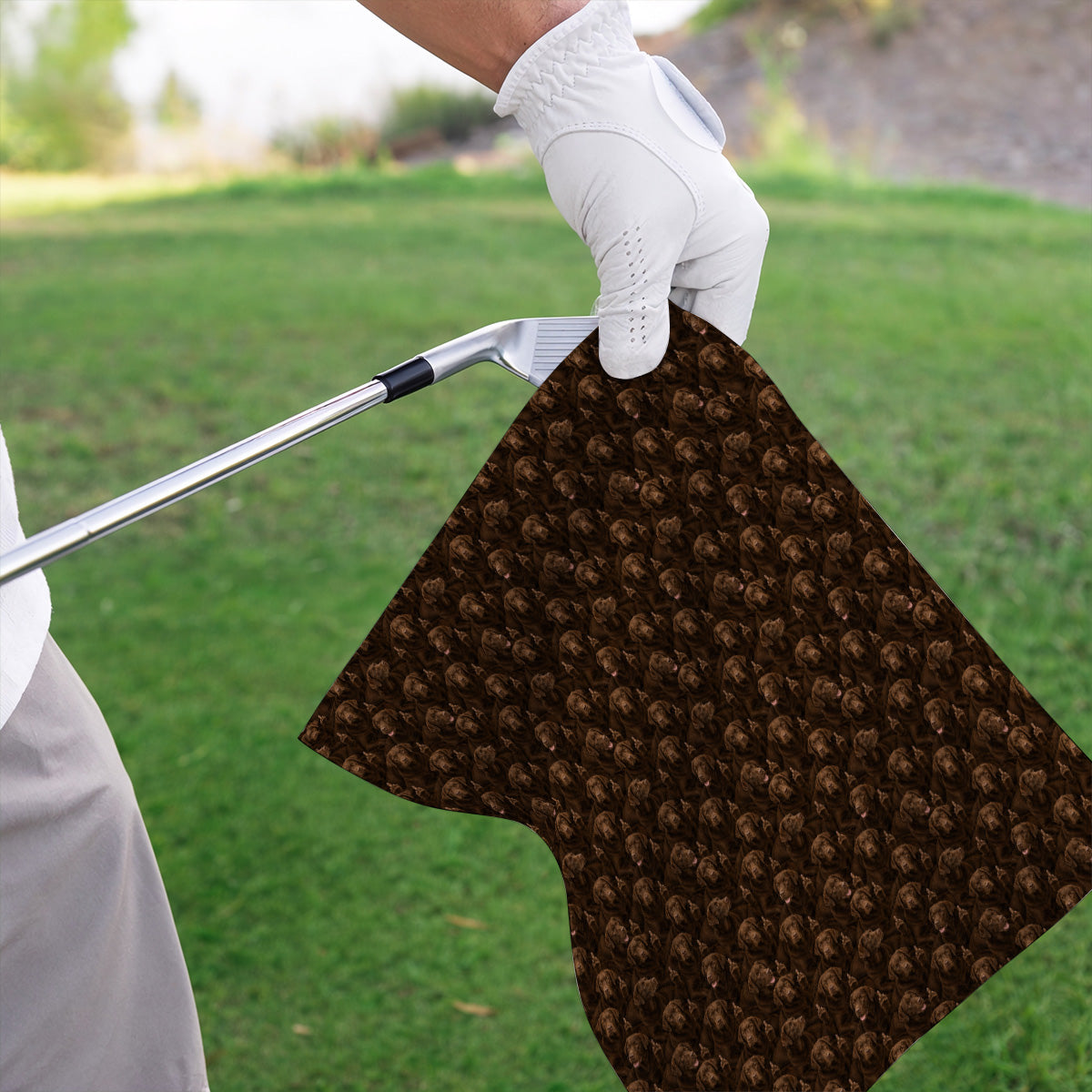 Funny Labrador Golf Towels, Lab Dog Pattern Golf Towel, Crazy Golf Gift For Golfer