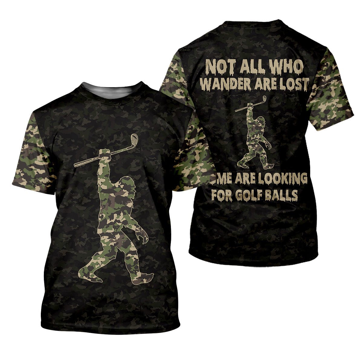 Funny Bigfoot Men's Golf Polo ShirtMens Golf Shirt, Funny Golf Shirt, Gift For Golfers