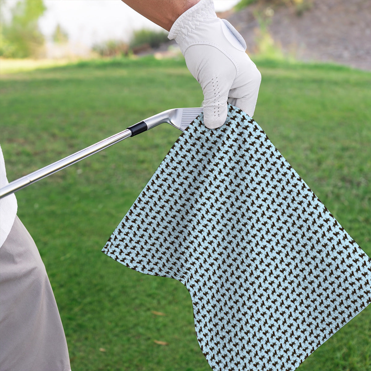 Chocolate Labrador Golf Towels, Funny Dog Golf Towel, Labrador Lover Gift