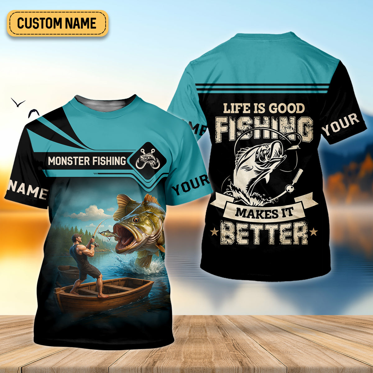 Monster Fishing Shirt, Life Is Good Fishing Makes It Better Women SPF Shirt, Women Fishing Shirt, Funny Fishing Shirt