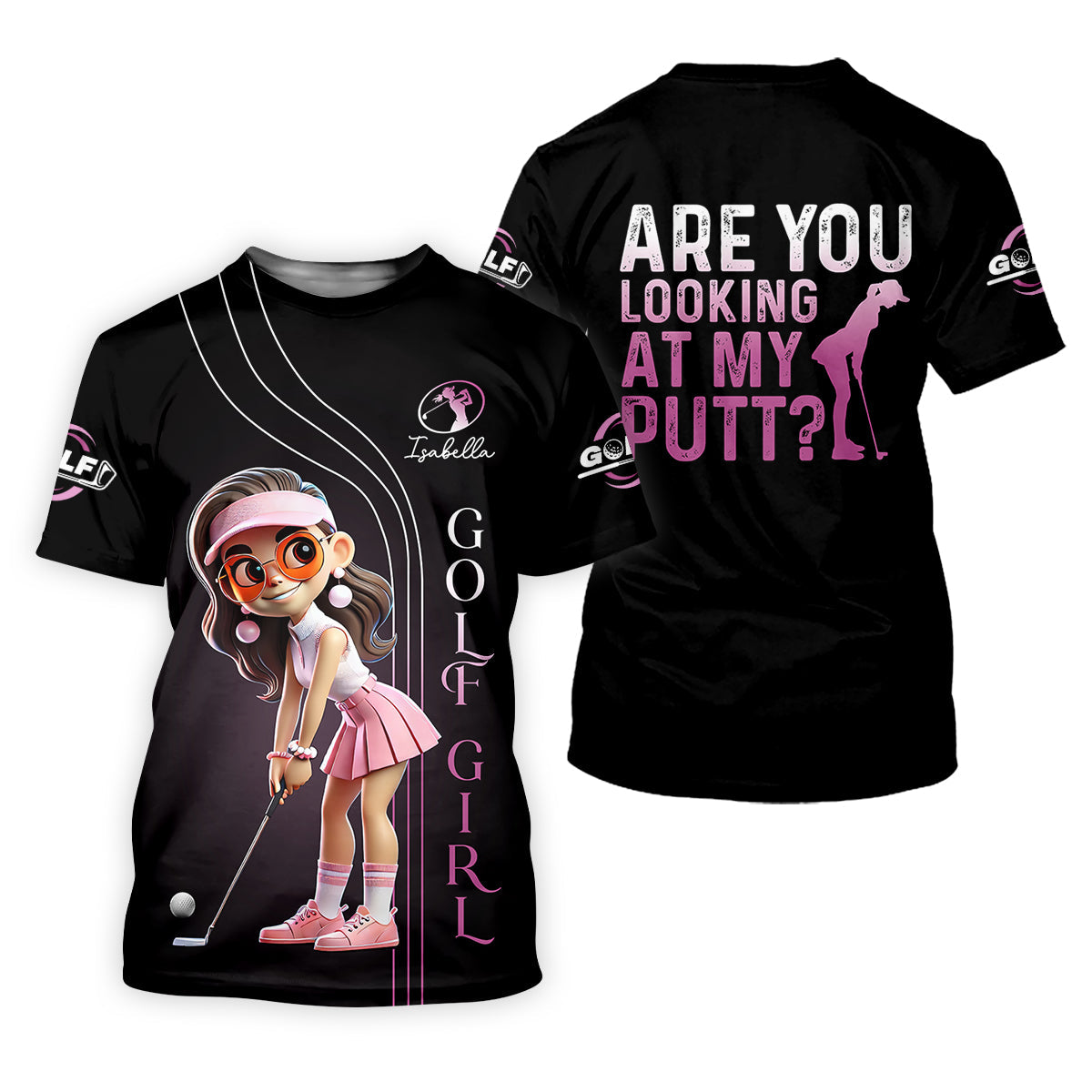 Are You Looking At My Putt Custom Funny Womens Golf Polo ShirtLadies Golf Polos Gifts