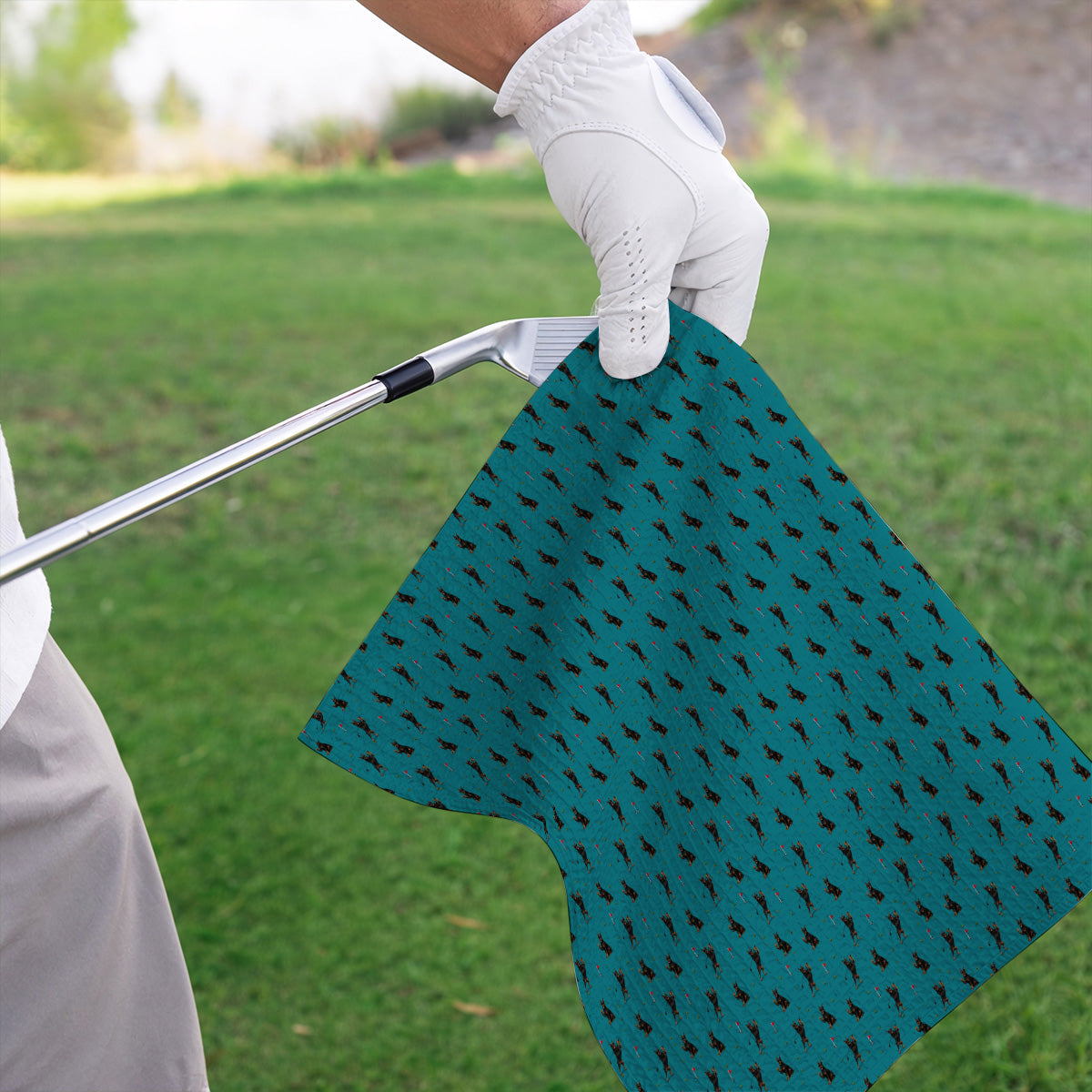 Doberman Golf Socks, Doberman Pattern Golf Sock, Crazy Golf Gift For Men