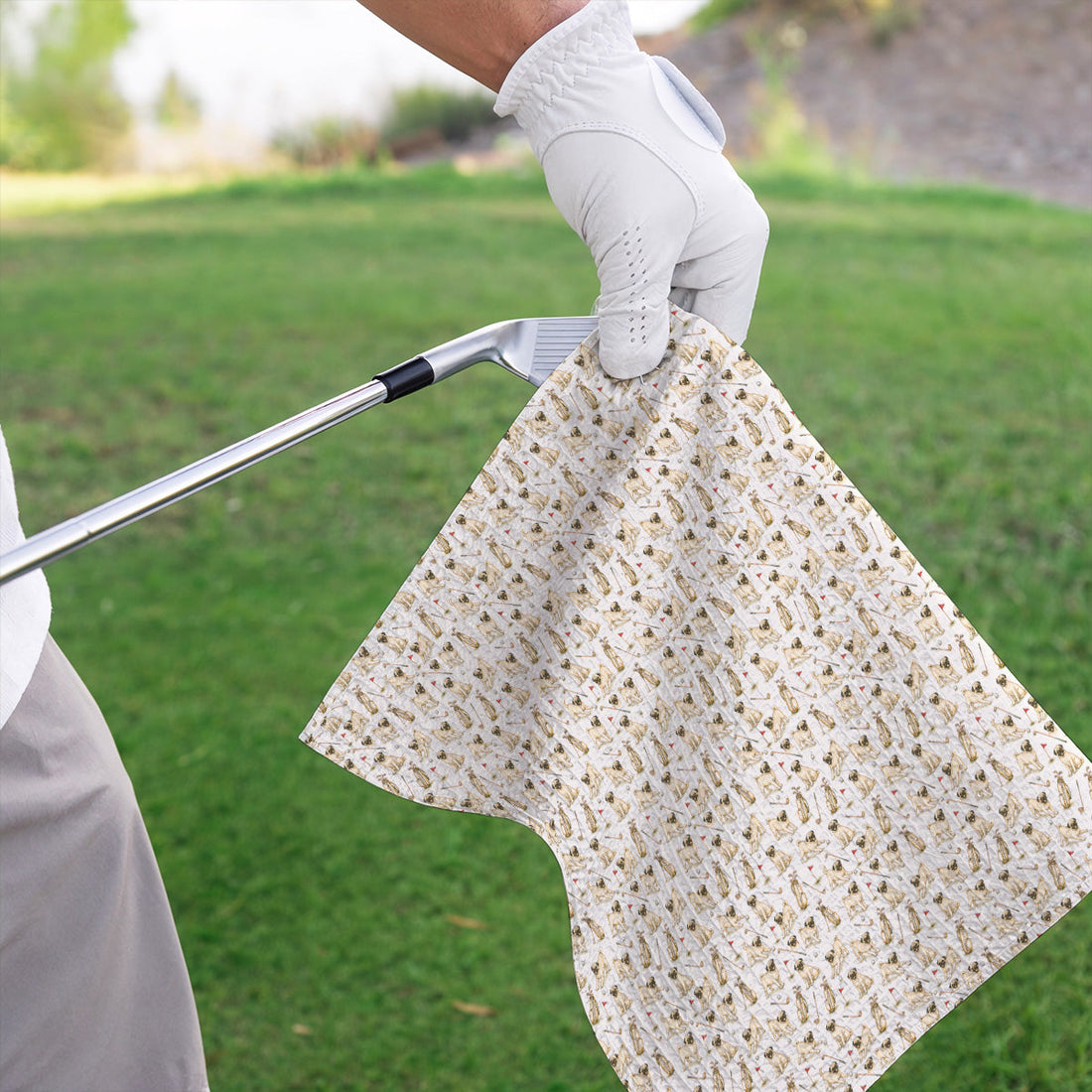 Funny Pug Golf Towel, Pug Pattern Golf Towels, Crazy Golf Gift For Golfer