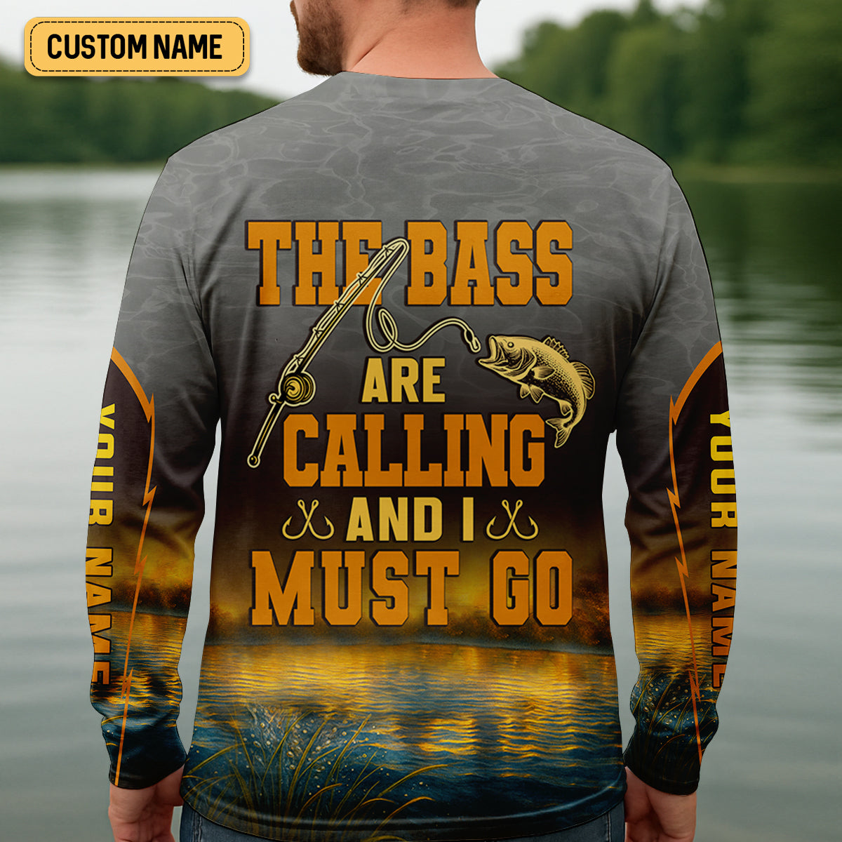 The Bass Are Calling And I Must Go Largemouth Bass Fishing SPF Shirt For Men, Funny Fishing Shirt