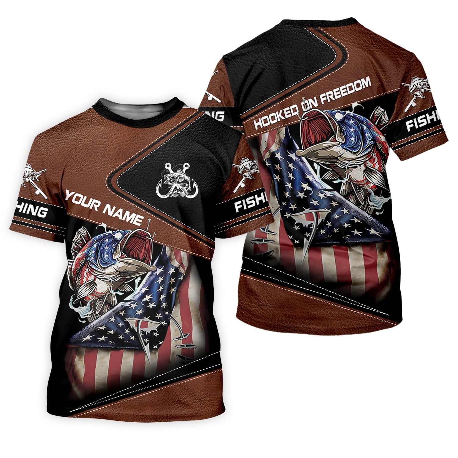 Fishing American Flag UPF Fishing Shirt, Patriotic Fishing Shirt, Men's Fishing Shirts, Gift For Fisherman