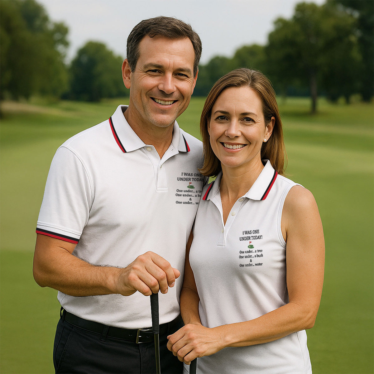 I Was One Under Today White Golf Shirt, Funny Golf Shirt, Ladies Golf Tops, Golf Shirt For Women