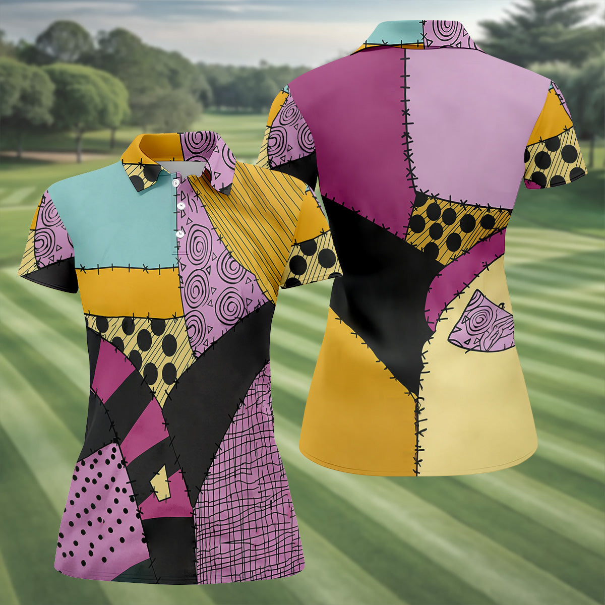 Pumpkin Queen Horror Cosplay Halloween Golf Shirt, Ladies Golf Tops, Golf Shirt For Women