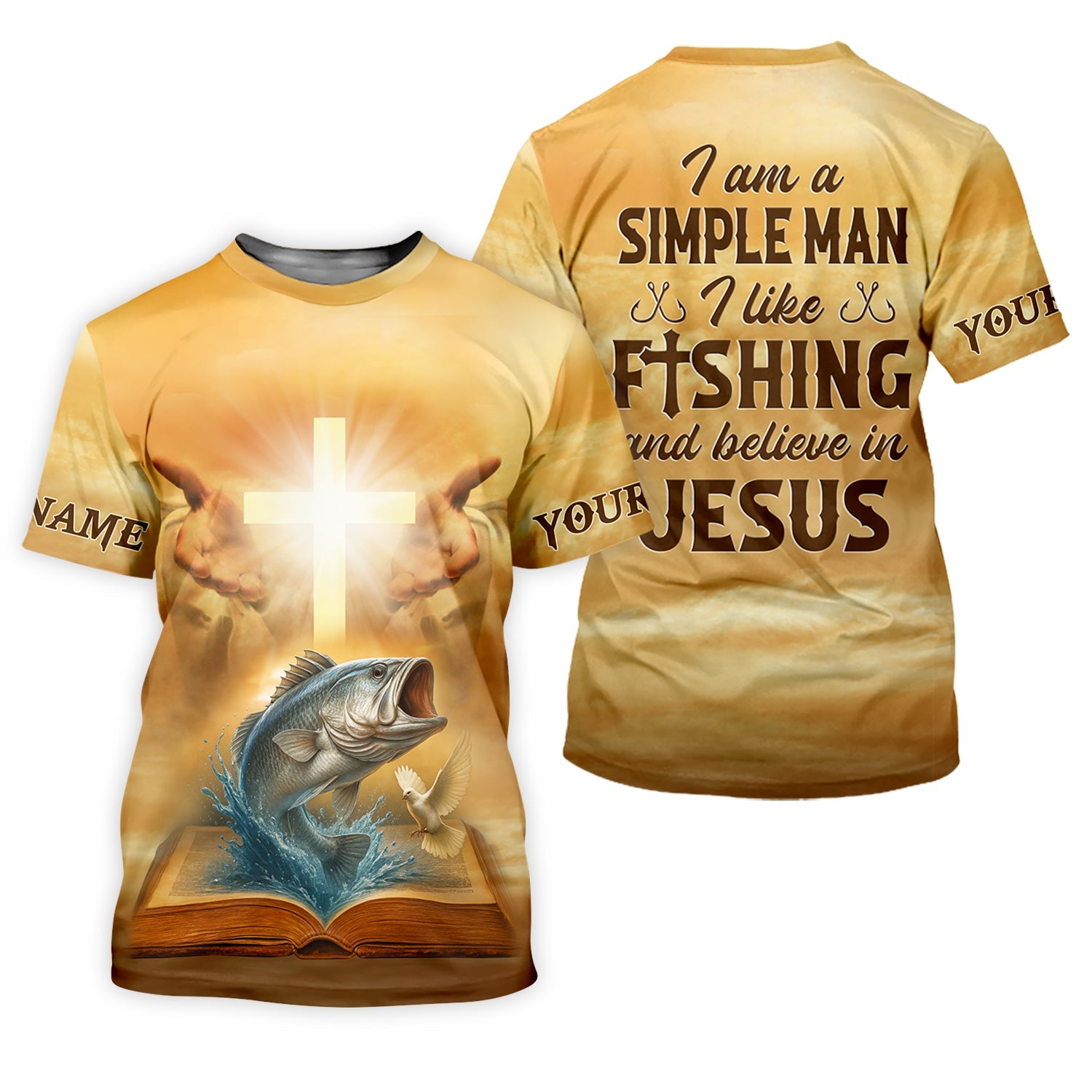 I Like Fishing And Believe In Jesus, Fishing UPF Shirts, Fisherman Gift, Fishing Shirts For Men