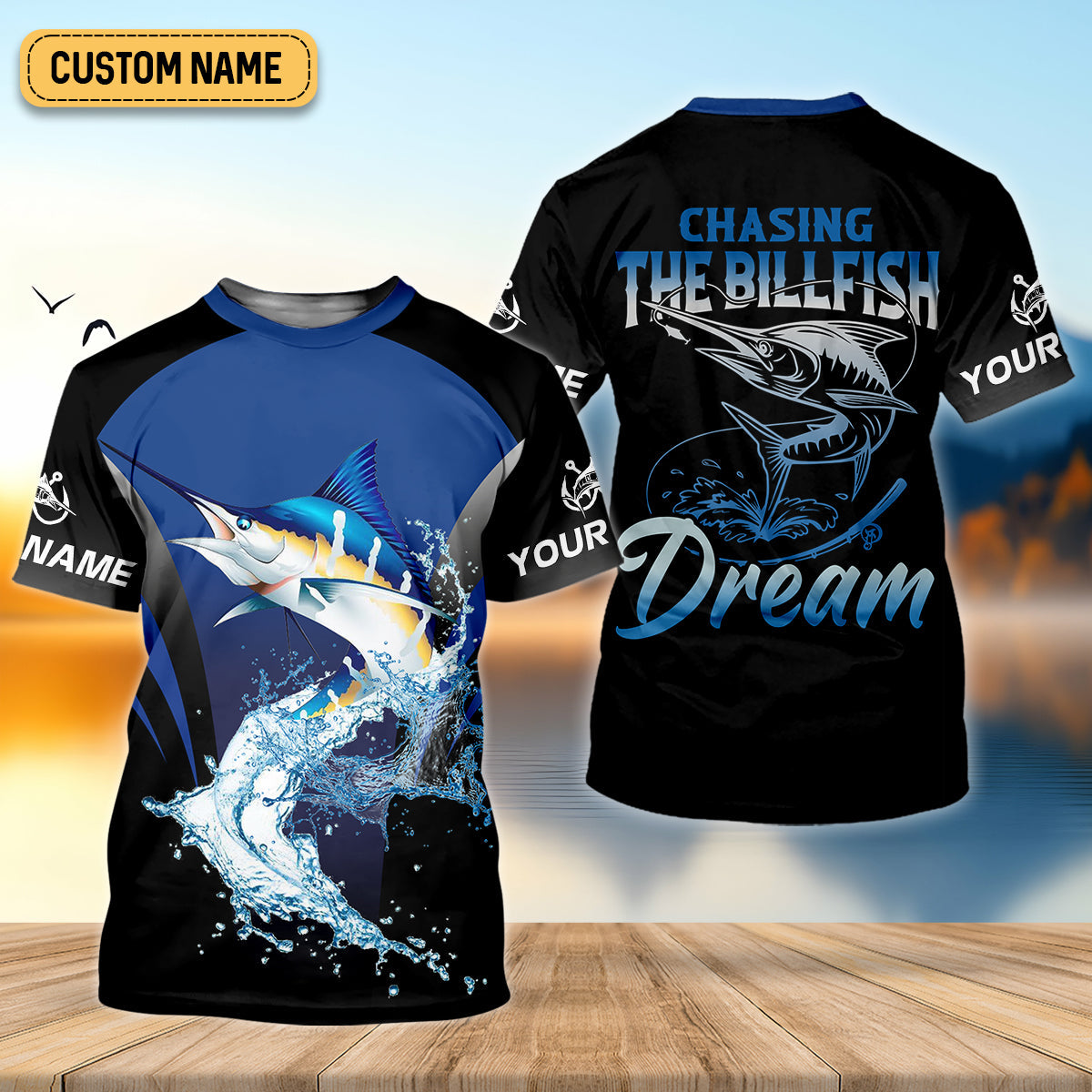 Marlin Fishing, Chasing The Billfish Dream Fishing Women SPF Shirt, Women Fishing Shirt, Funny Fishing Shirt