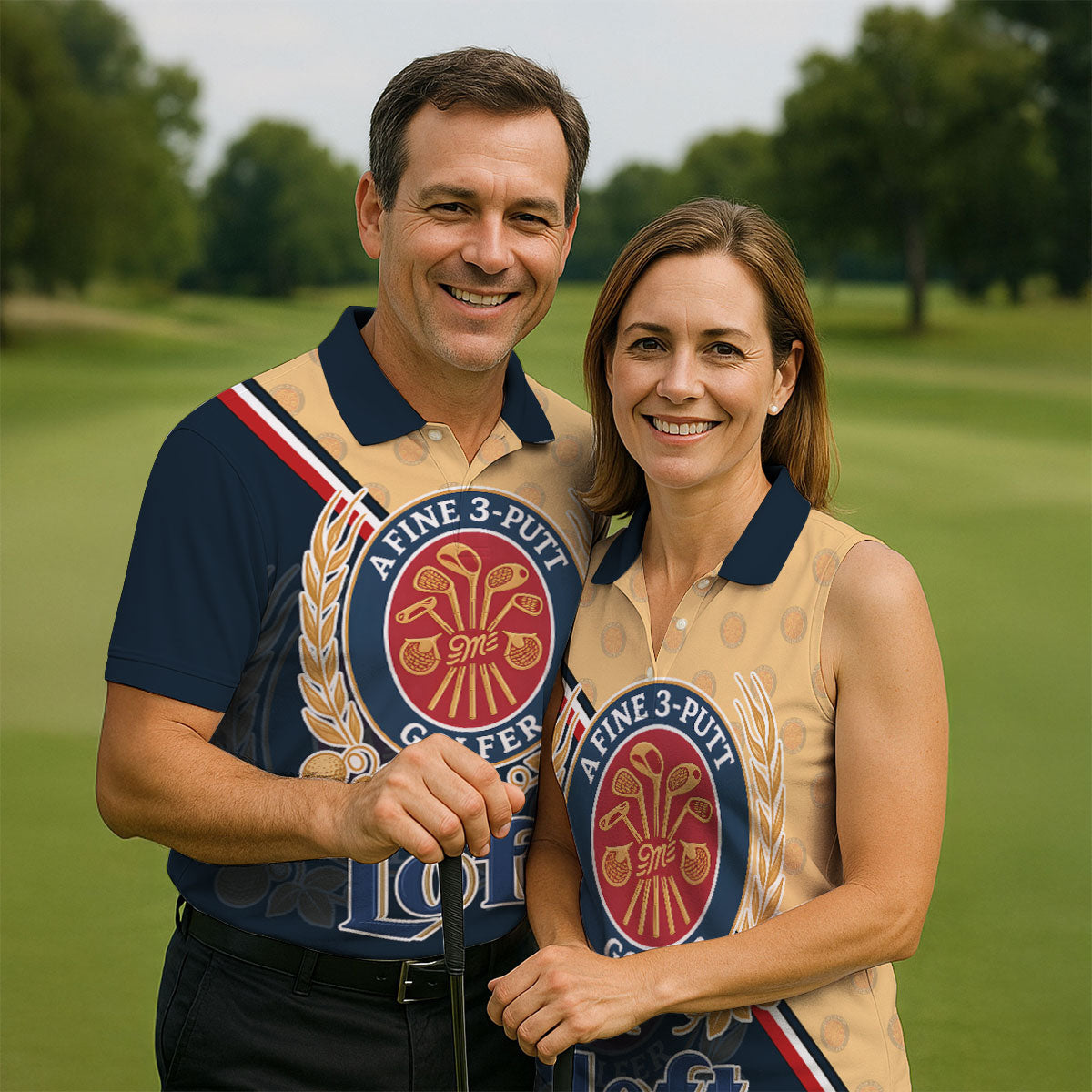 A Fine 3 Putt Golfer Badge Golf Shirt, Funny Golf Shirt, Hawaiian Golf Shirt, Long Sleeve Polo Shirts