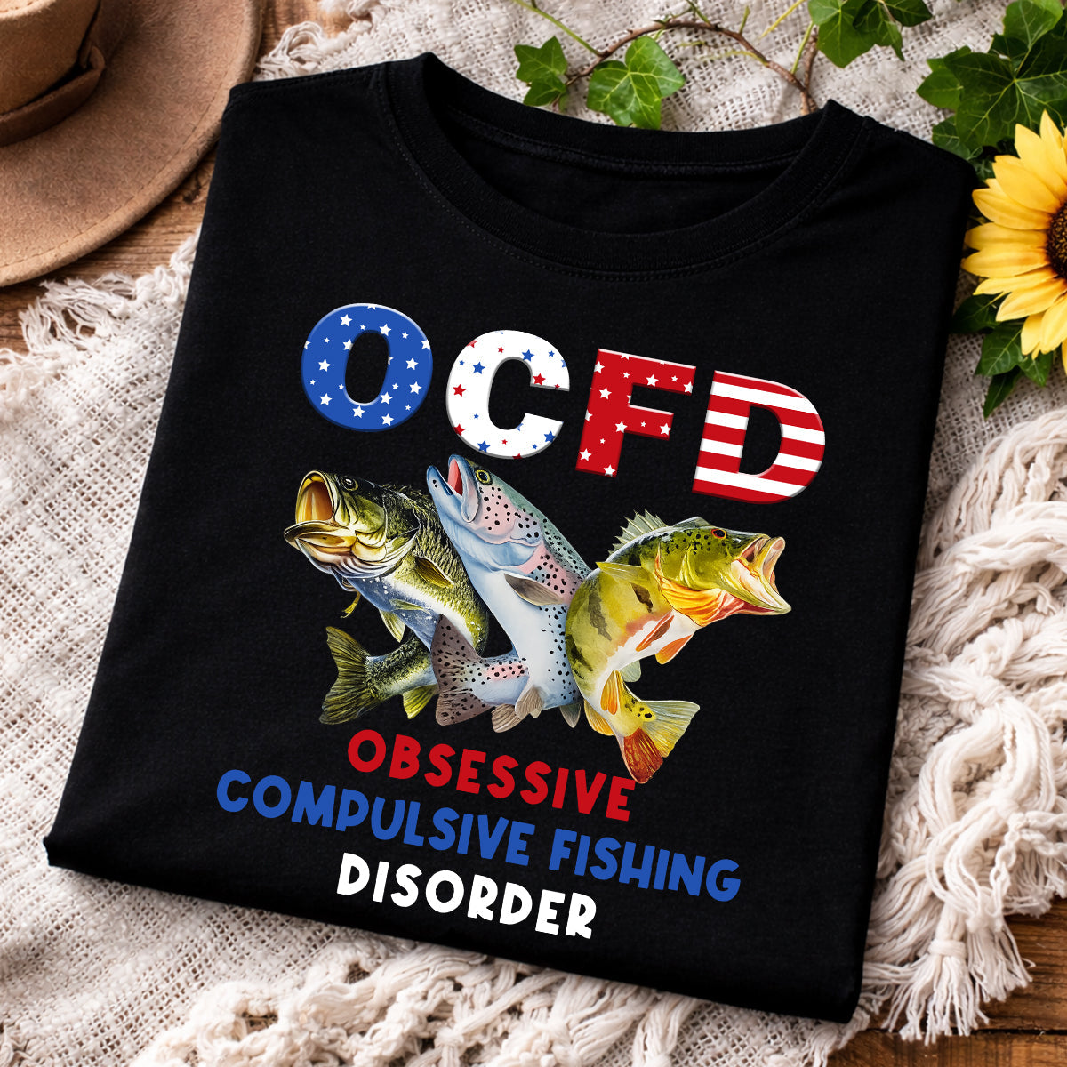 OCFD Funny Fishing Shirt, Patriotic Fishing Tee Shirts, 250th Anniversary Fishing Shirts For Men