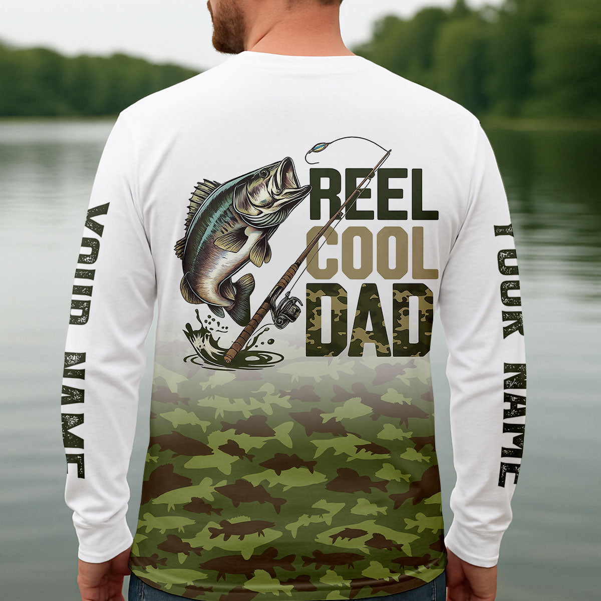 Reel Cool Dad Fishing SPF Shirt For Men, Custom Fishing Shirts, Fisherman Outfit, Mens Casual Shirts