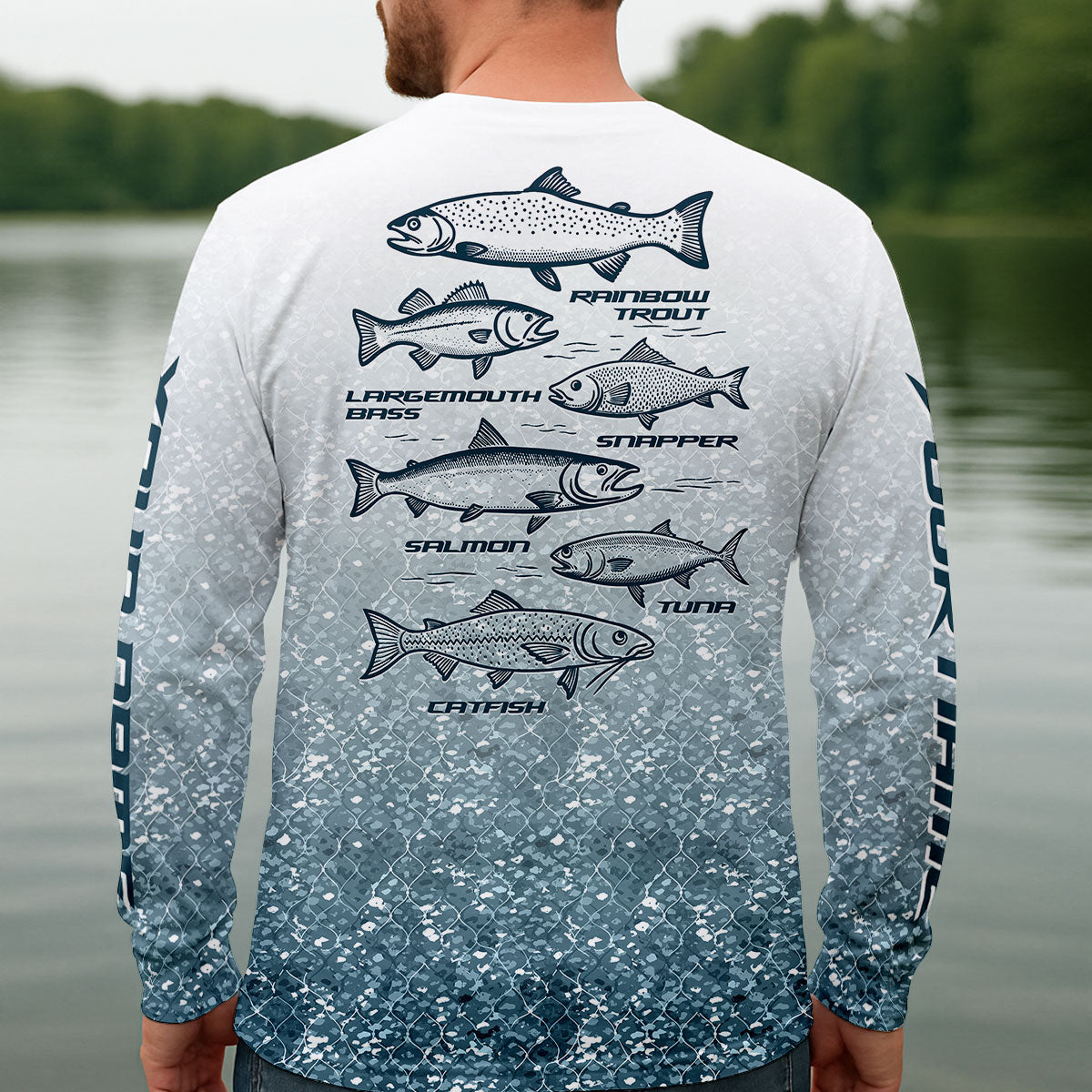 Pro Fishing Shirt for Men, Long Sleeve UPF Performance Fishing Shirt, Bass Angler Shirt