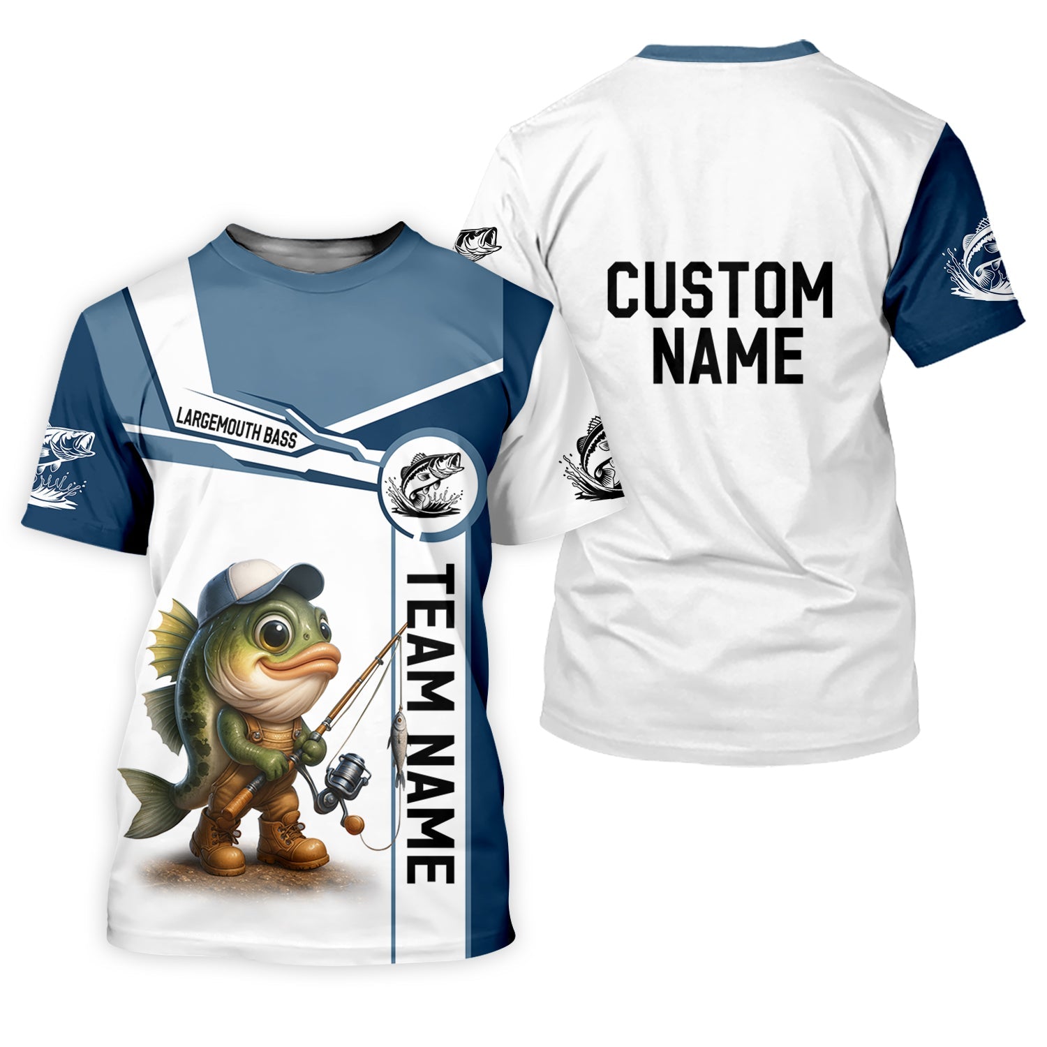 Team Fishing Shirt, Largemouth Bass Fishing, SPF Shirt For Men, Men Jersey, Mens Casual Shirts