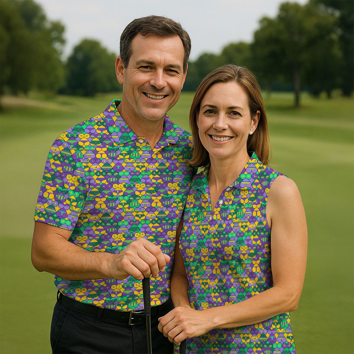 Adult Humor Naughty Fun Mardi Gras Golf Shirt, Women's Golf Shirts, Ladies Golf Polos, Golf Shirt For Women