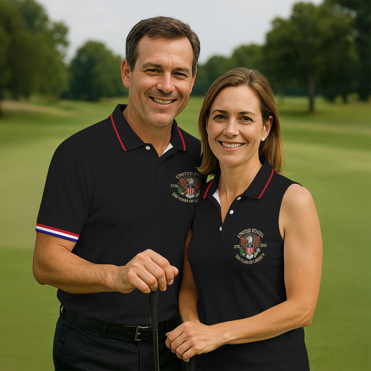 America Bald Eagle 250 Years Of Liberty Patriotic 4th Of July Golf Shirt, Golf Shirt For Women