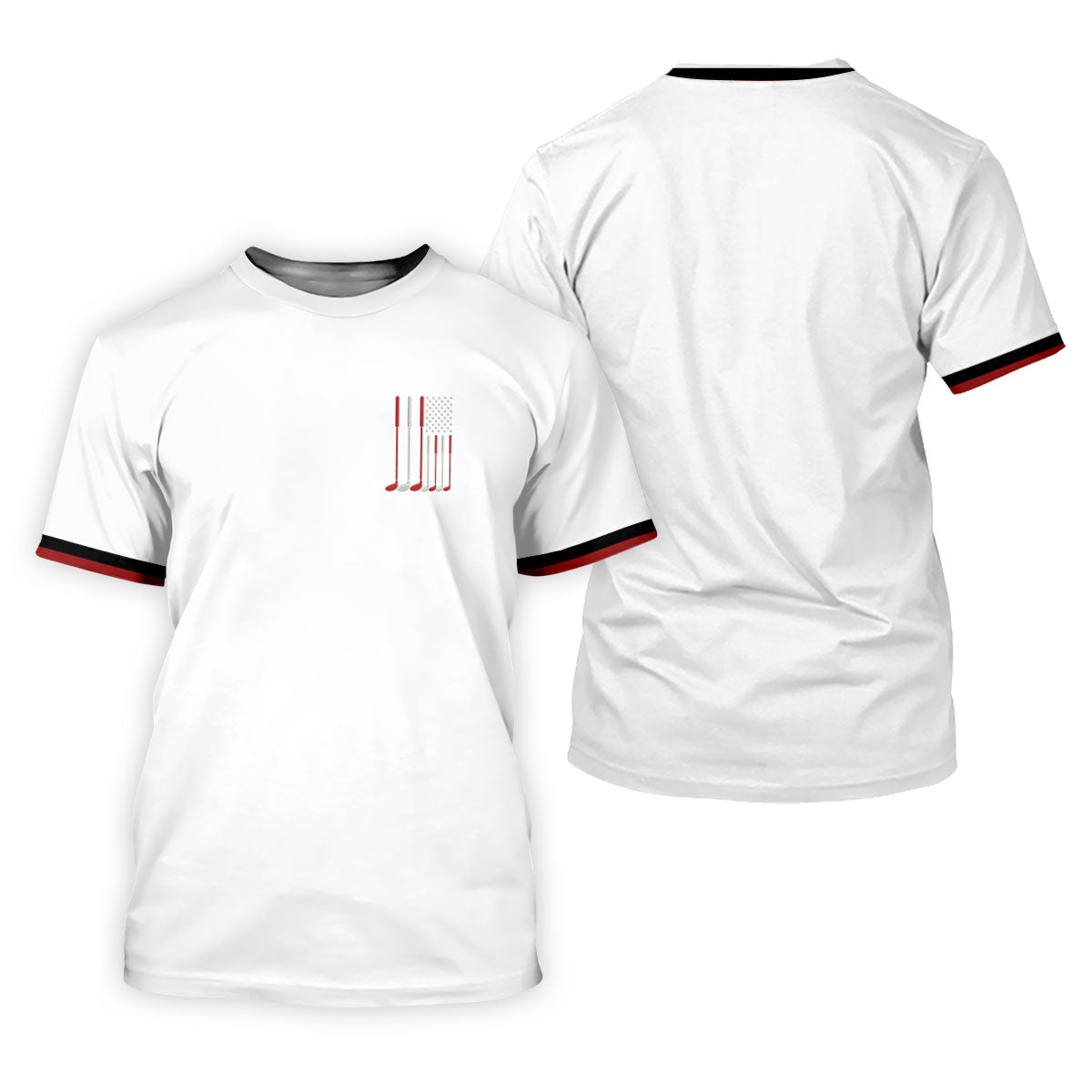 Golf Clubs America Flag Logo 250th Anniversary White Golf Shirt, Patriotic Golf Shirt, Women's Golf Tops