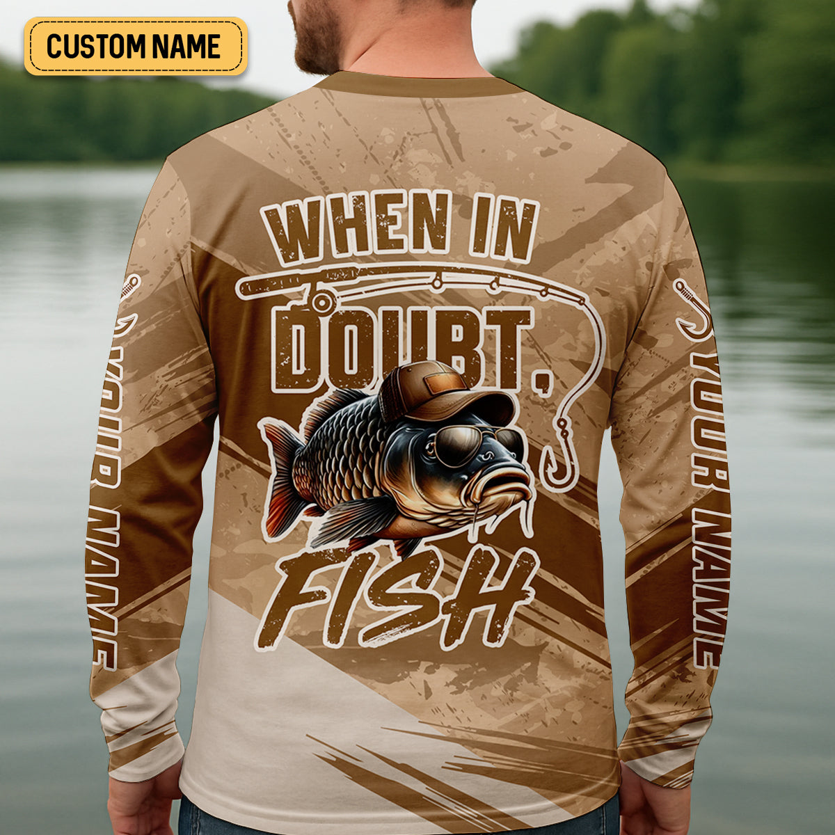 When In Doubt Fish Funny Fishing Shirt, SPF Shirt For Men, Gift For Fisherman, Largemouth Bass Fishing
