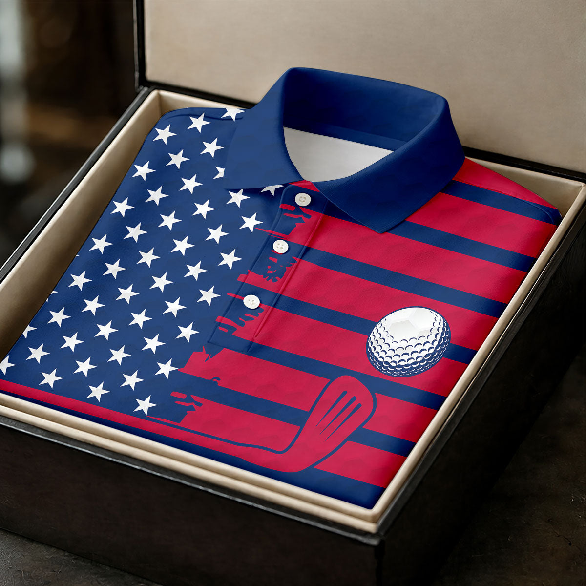 Stop Looking At My Putt US Flag Pattern Funny Golf Shirt, 250 Years 4th Of July Patriotic Golf Shirt For Women