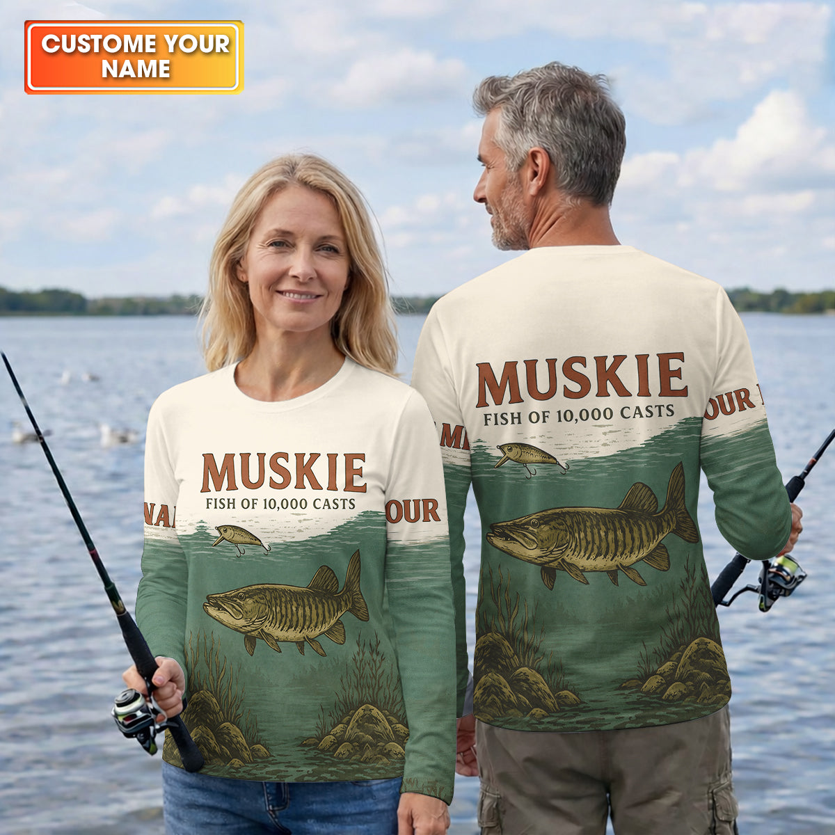 Muskie Fish Of 10000 Casts Vintage Fishing Shirt, Fishing UPF Shirts, Fishing Shirts For Men