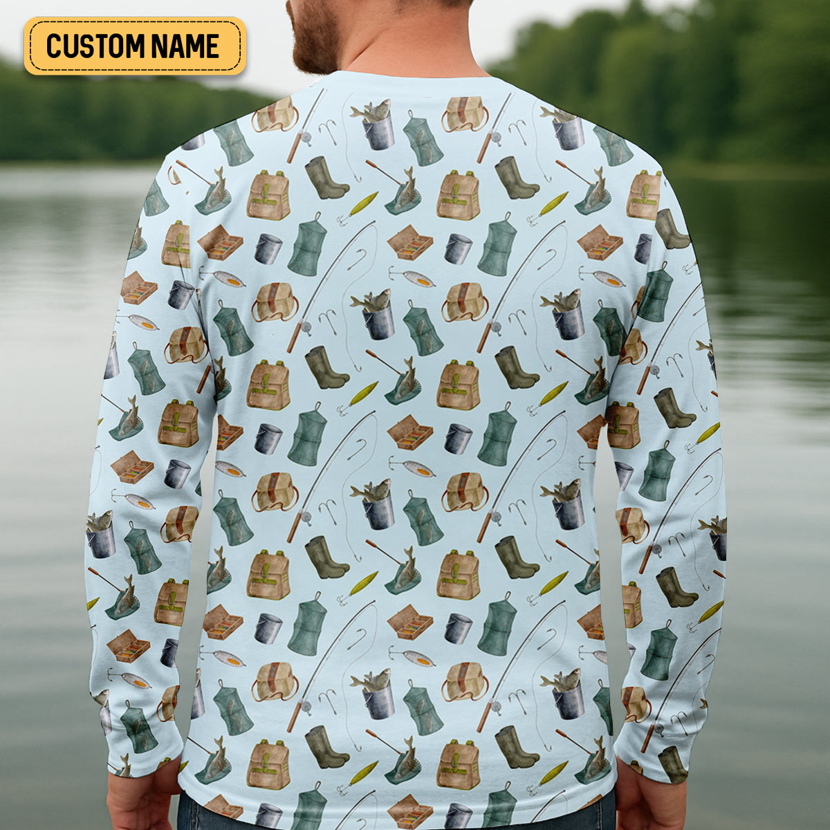Fishing Tools Custom Fishing Shirt, Performance Fishing Shirts, SPF Shirt For Men, Fishing Gifts For Men