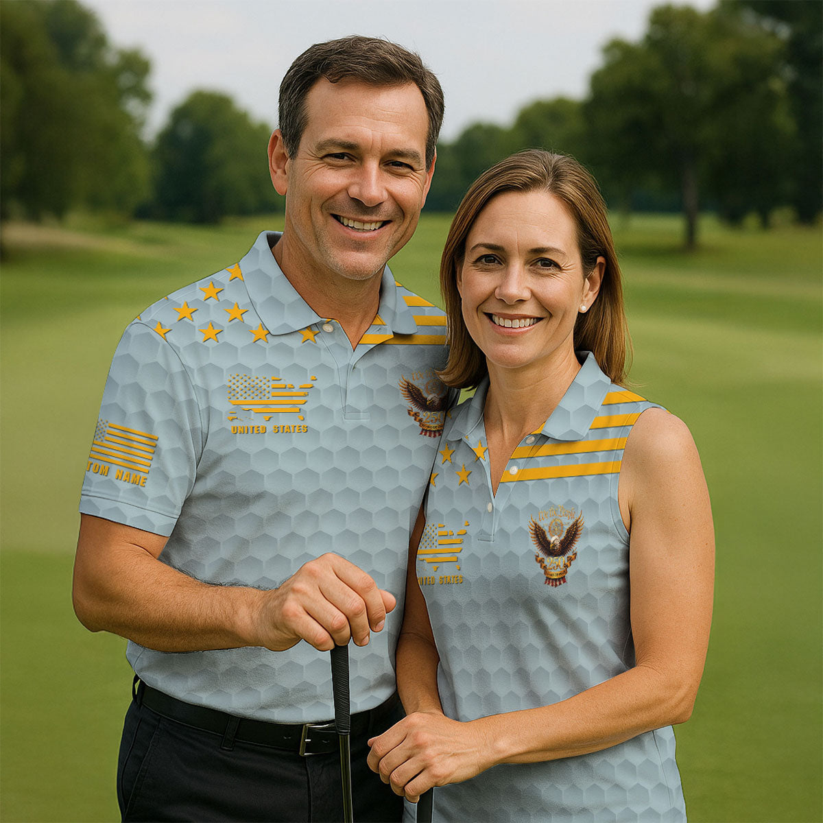Air Force Veteran We The People 250 Years Of Free 4th Of July Golf Shirt, Women's Golf Tops