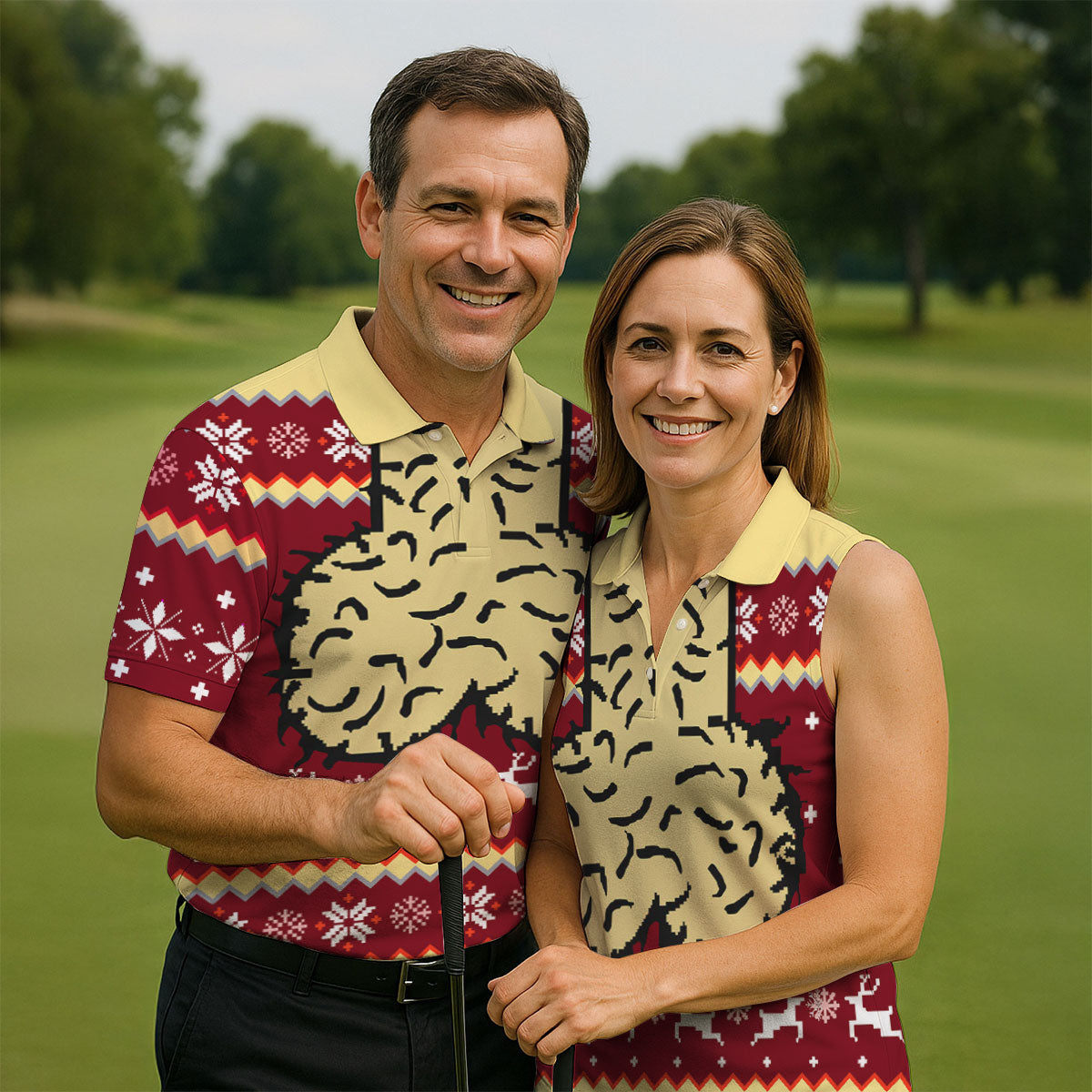 Funny Rude Middle Finger Ugly Christmas Golf Shirt, Ugly Christmas Shirt, Christmas Golf Shirt