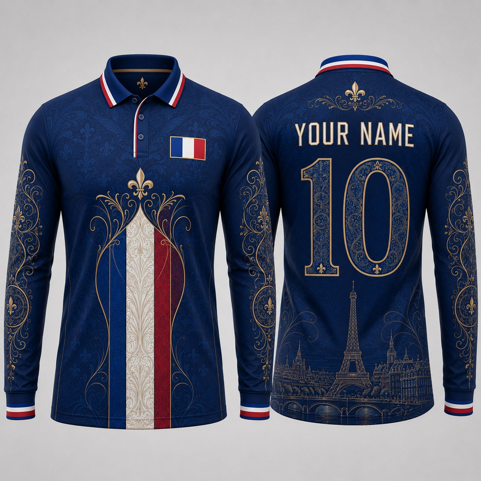French Fleur De Lis Fooball Shirt, Football France Team V-Neck For Men, Football Gifts