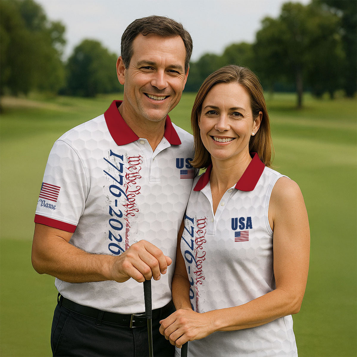 Descendant Of A Patriot We The People Golf Shirt For Women, Patriotic 4th Of July Golf Shirt