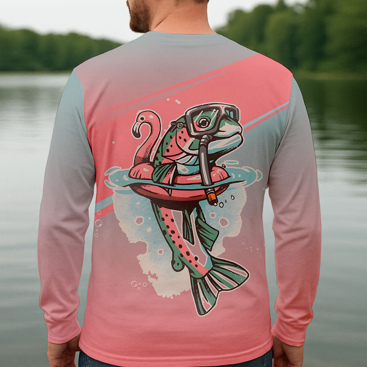 Custom Funny Fishing Shirt for Men, Snorkeling Fish Summer Beach, Fishing UPF Shirts