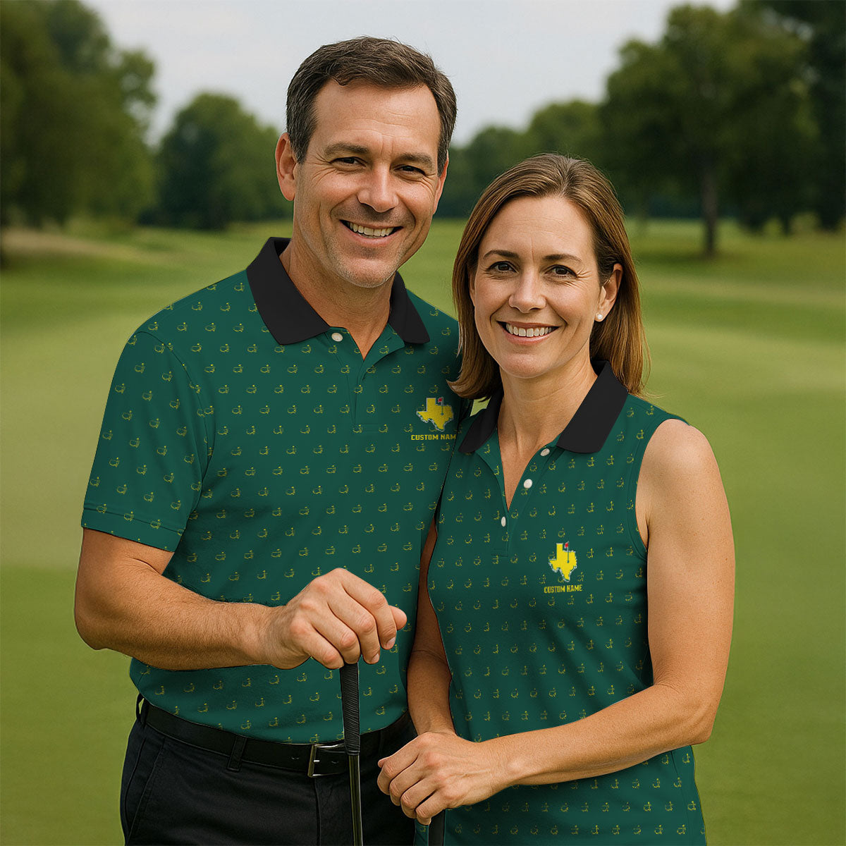 Custom State Logo Golf Tournament Polo Shirt, Performance Golf Shirt, Ladies Golf Tops, Golf Shirt For Women