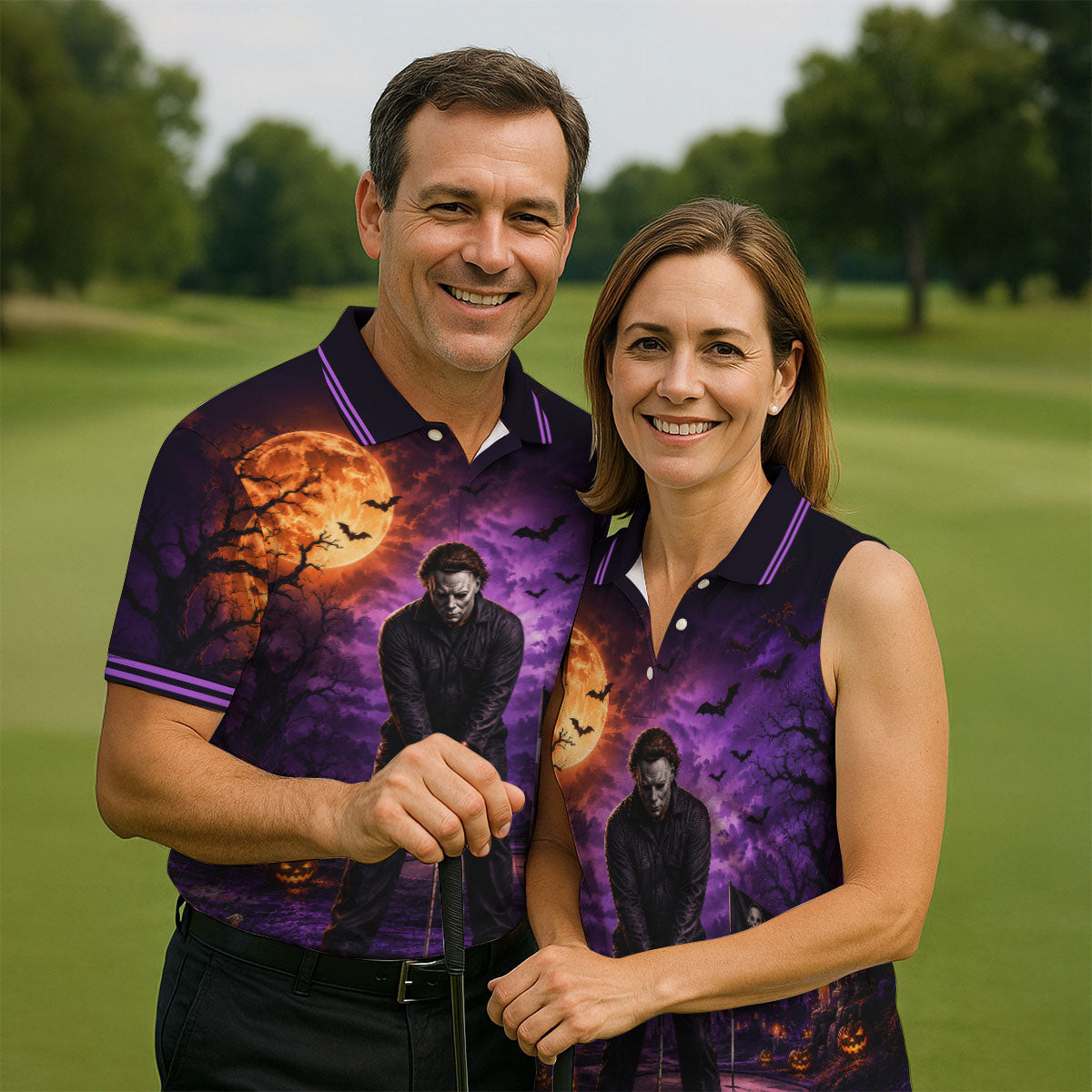 You Can't Kill The Bogeyman Halloween Polo Shirt, Hawaiian Golf Shirt, Mens Golf Apparel